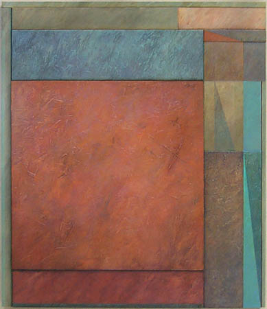 Branciforte Construct No. 1 / Acrylic paint on wood panel / 58" x 68" x 3 3/4" / 1997 : 1990s : Salvatore Pecoraro - Painter and Sculptor