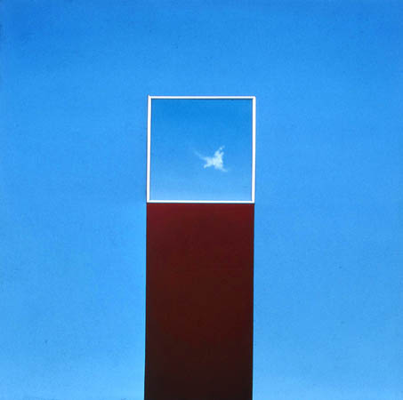 Idea study / Acrylic on canvas with aluminum framed insert / insert 12" x 12", outside dimensions 48" x 48" / 1969  : 1960s : Salvatore Pecoraro - Painter and Sculptor