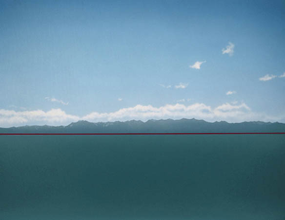 Lake Tahoe / Acrylic on canvas / 46" x 60" / September 1969 : 1960s : Salvatore Pecoraro - Painter and Sculptor