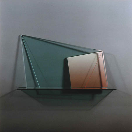 Prismatic Construction No. 66 / Acrylic paint on white  styrene, Plexiglas / 24" x 24" x 4 1/2" / 1979 : 1970s : Salvatore Pecoraro - Painter and Sculptor