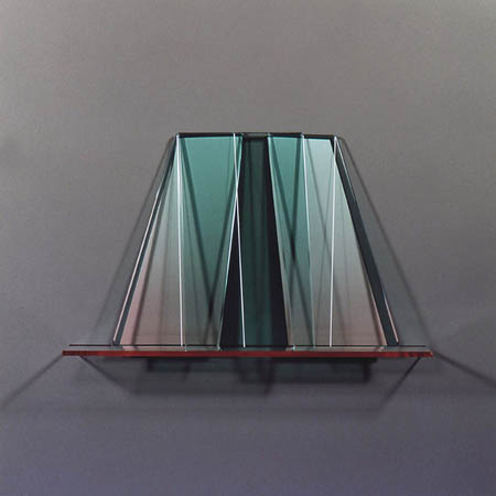 Prismatic Construction No. 60 / Acrylic paint on white styrene, Plexiglas / 24" x 24" x 4 1/2" / 1979 : 1970s : Salvatore Pecoraro - Painter and Sculptor