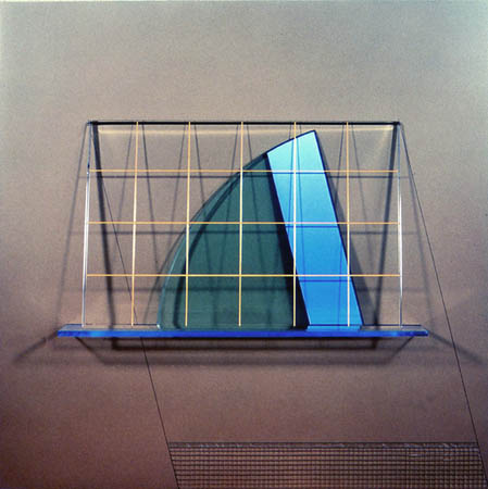 Prismatic Construction No. 82 / Acrylic paint on Plexiglas / 24" x 24" x 4 1/2" / 1980 : 1980s : Salvatore Pecoraro - Painter and Sculptor
