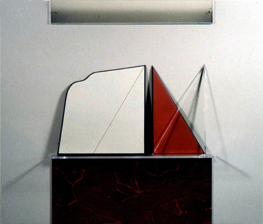 BElmont 5-0428 / Acrylic paint on Plexiglas / 36" x 36" x 4 1/2" / 1982 : 1980s : Salvatore Pecoraro - Painter and Sculptor