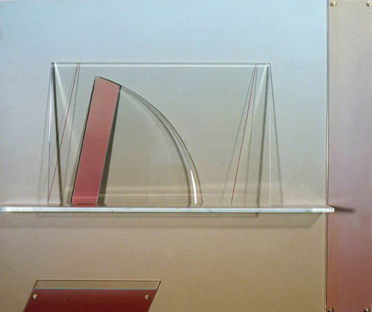 EUclid 3-2036 ext. 302 / Acrylic paint on Plexiglas / 43" x 51" x 4 1/2" / 1982 : 1980s : Salvatore Pecoraro - Painter and Sculptor