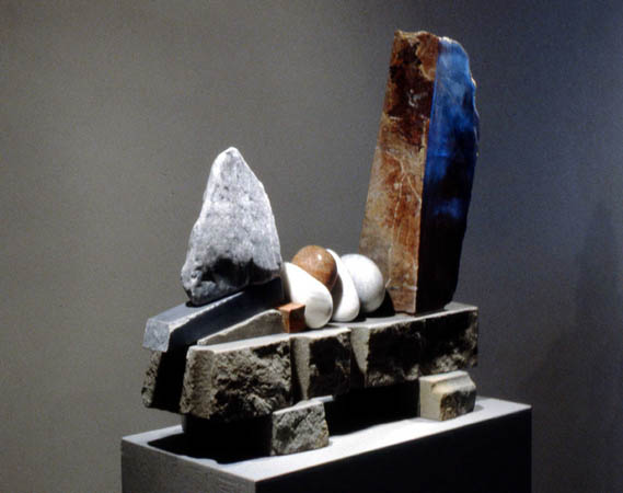 Monterosso Al Mare / Marble and stone / 29" x 26 1/2" x 8" / 1986 : 1980s : Salvatore Pecoraro - Painter and Sculptor