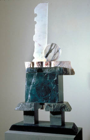 Rapallo / Marble and stone / 36" x 20" x 9" /1986  : 1980s : Salvatore Pecoraro - Painter and Sculptor