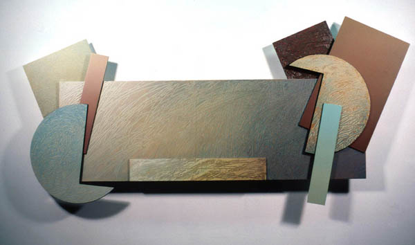 H.A. Donlevy / Acrylic paint on acrylic sheet / 24" x 48" x 2 1/2" / 1982 : 1980s : Salvatore Pecoraro - Painter and Sculptor