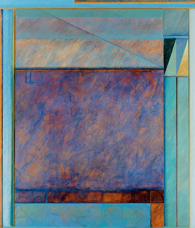 Branciforte Construct No. 3 / Acrylic paint on wood panel / 58" x 68" x 3 3/4" / 1998 : 1990s : Salvatore Pecoraro - Painter and Sculptor