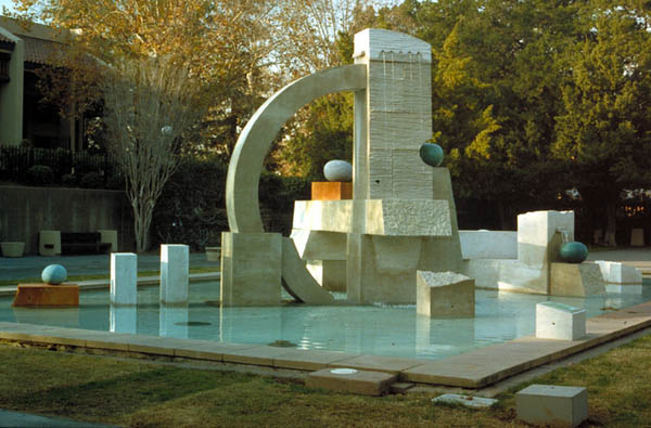 La Vita E Una Fontana / Cast stone, bronze, travertine, marble, water /  792" x 288" x 216" / 1990-91 : Private & Public Commissions : Salvatore Pecoraro - Painter and Sculptor