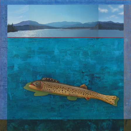 Pedersons Trout / 36" x 36" x 4 1/2" / 2011-2012 : Current Work : Salvatore Pecoraro - Painter and Sculptor