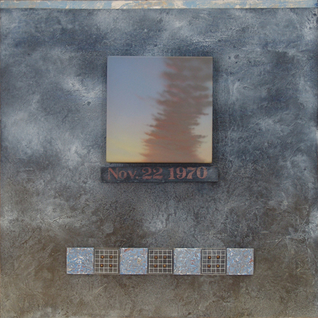 Nov. 22, 1970 / Duplicate with paint chips / 36"  x 36" x 3" / 2009-2011 : Current Work : Salvatore Pecoraro - Painter and Sculptor